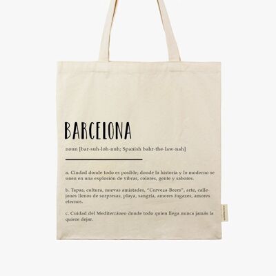 Borsa tote del dizionario di Barcellona