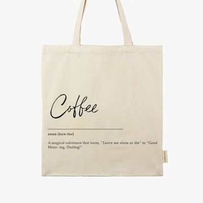 Coffee Dictionary Tote Bag