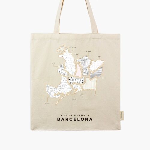 Barcelona Map Tote Bag