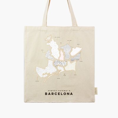 Barcelona Map Tote Bag