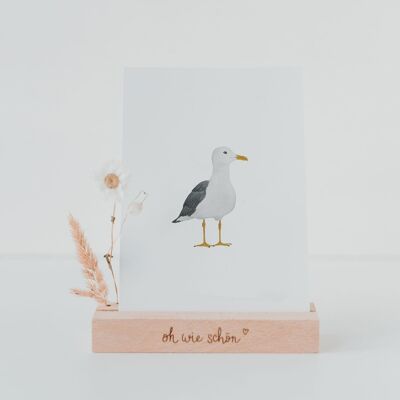 Watercolor card Seagull (PU = 10 pieces)