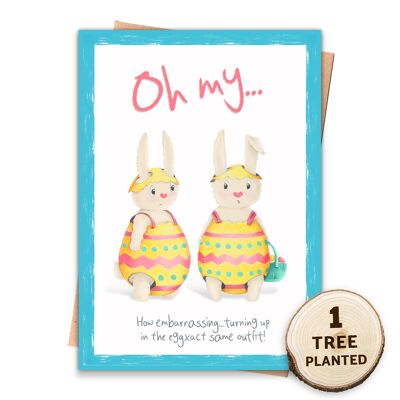 Eco Friendly Easter Card & Plantable Flower Seed -Eggxactly Wrapped