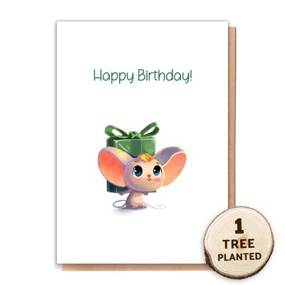 Tarjeta Reciclada Plantable Flower Seed Eco Gift. Cumpleaños Quinn envuelto