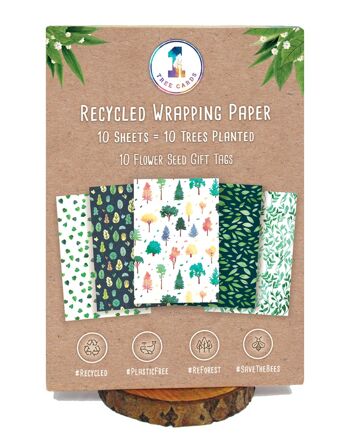 Papier d'emballage quotidien recyclé respectueux de l'environnement. Enveloppement nature 2