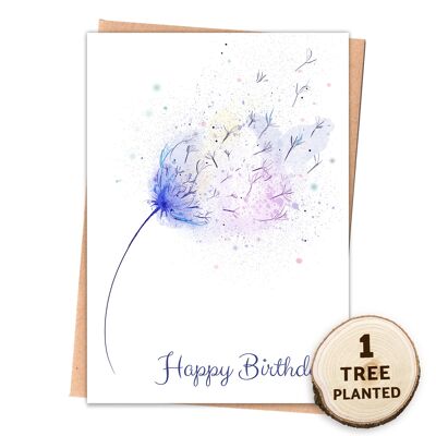 Zero Waste Card & Eco Friendly Bee Seed Gift. Happy Birthday Wrapped