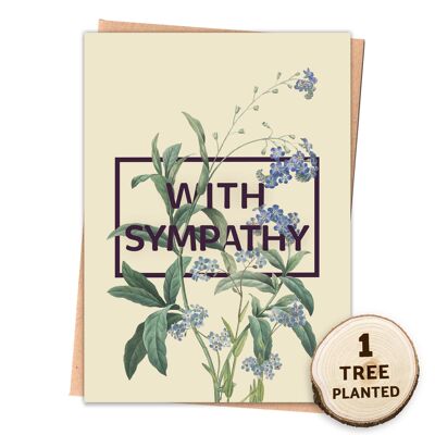Eco Tree Card & Plantable Bee Friendly Seed. With Sympathy Naked