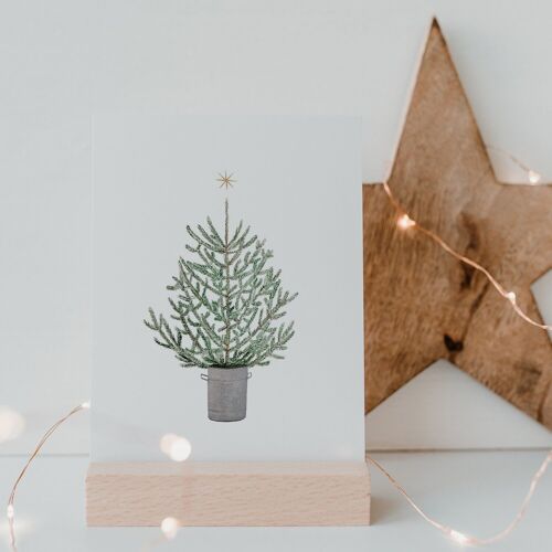 Aquarellkarte Christmas Tree (VE = 10 Stück)
