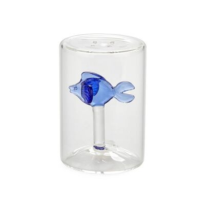Salière Salzstreuer,Atlantis Fish,blau,Glas
