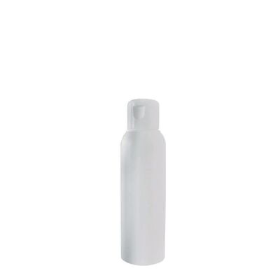 EVEREST BOTTLE - WHITE OPAQUE PET PLASTIC - 100ML - WHITE SERVICE CAPSULE