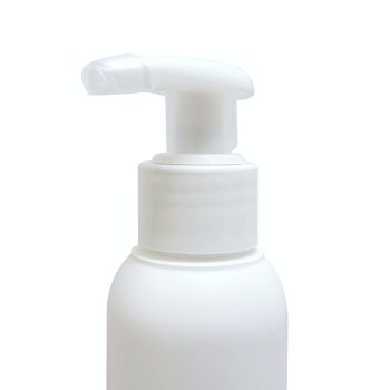 FLACON PLASTIQUE - PLASTIQUE PET OPAQUE BLANC - 100ML - POMPE SAVON 4