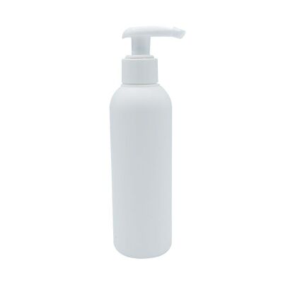 EVEREST BOTTLE - WHITE OPAQUE PET PLASTIC - 200ML - SOAP PUMP