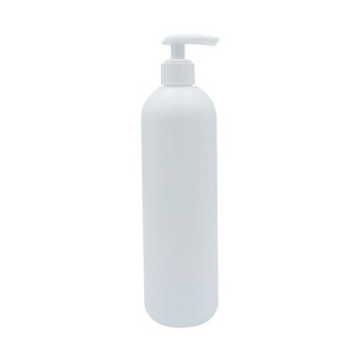 BOTTIGLIA EVEREST - PLASTICA PET BIANCA OPACA - 500ml - POMPA SAPONE BIANCO