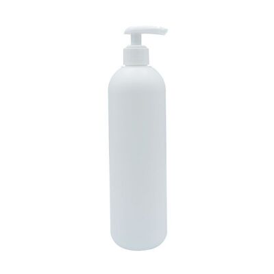 EVEREST BOTTLE - WHITE OPAQUE PET PLASTIC - 500ml - WHITE SOAP PUMP