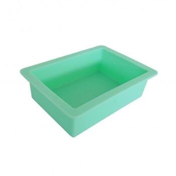 MOULE RECTANGULAIRE -  SILICONE VERT - FABRICATION SAVON - DIY 1