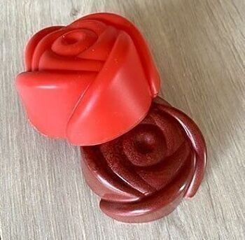 MOULE - SILICONE ROUGE - FORME ROSE - FABRICATION SAVON - DIY 8