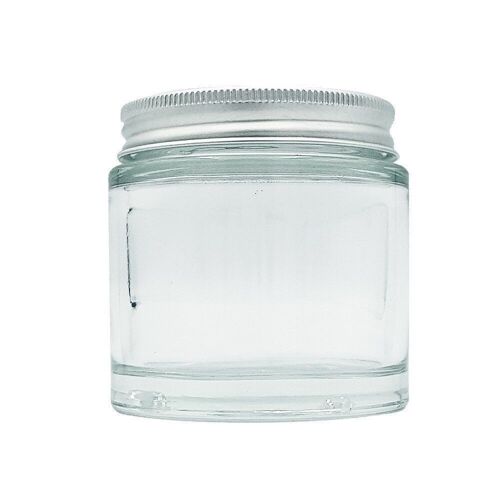 Petit pot en verre transparent de 100ml avec couvercle et