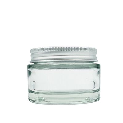 OLYMPE POT - TRANSPARENT GLASS - ALUMINUM LID - 50ML