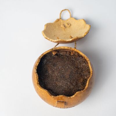 African Black Soap from Ghana in Full calabash design