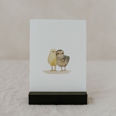 Watercolor card Chicks (PU = 10 pieces)