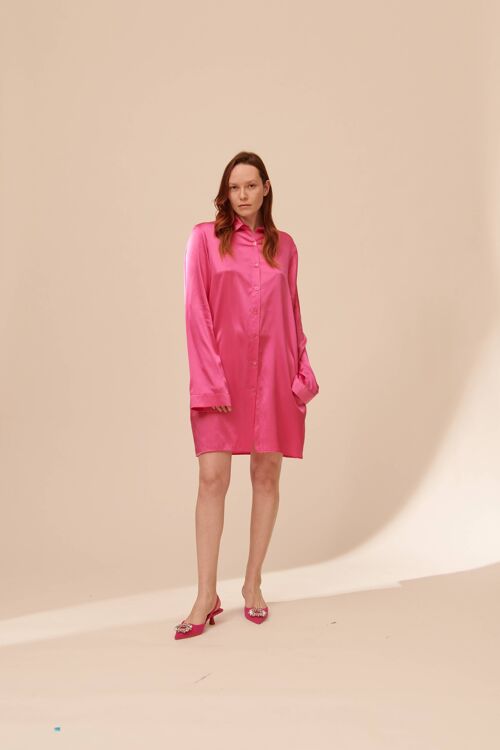 Y146 ABITO CAMICIA / LONG SHIRT DRESS Pink