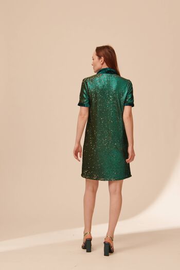 Y126 ROBE POLO À SEQUINS ROBE POLO À SEQUINS Doré 3