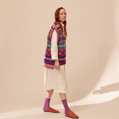 Y127 MULTICOLOR LONG VEST / MULTICOLOR LONG VEST