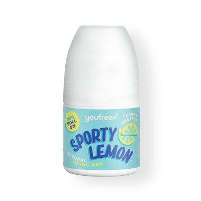 Sporty lemon roll-on deodorant for teens