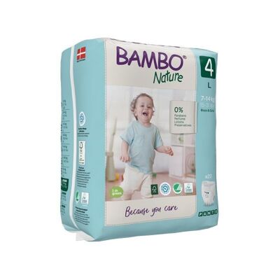 Pantalones Bambo Nature Maxi T4 (7-14 kg) - 5 paquetes de 20 pantalones