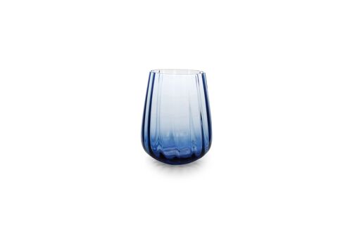 Glas 49cl blauw Linea - set/4