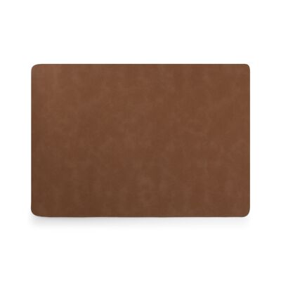 Placemat 43x30cm leder lichtbruin Dinner pack of 4