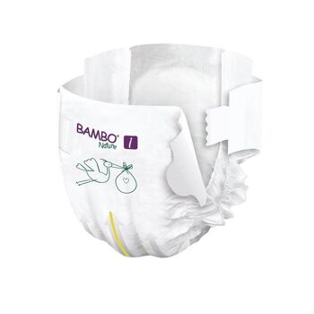 Couches Bambo Nature Newborn T1 (2-4 kg) - 6 paquets de 22 3