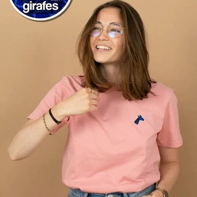 Camiseta unisex rosa de algodón orgánico