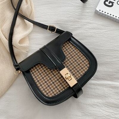 AnBeck Elegant Checkered Small Handbag (Black)