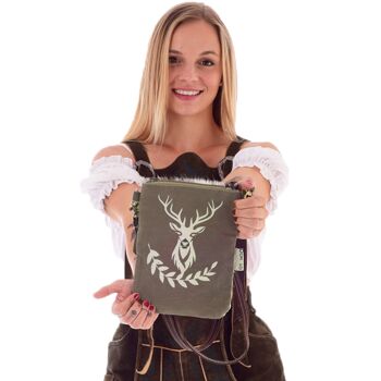 Sac Domelo Trachten Sac Dirndl. Sac à bandoulière Oktoberfest. Petit sac à bandoulière en toile et fourrure. 7