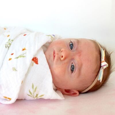 Forest- Single Swaddle/Large Muslin {Hare and Tortoise Collection} with the Little Book