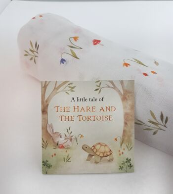 Forest- Single Swaddle/Large Muslin {Hare and Tortoise Collection} with the Little Book 2