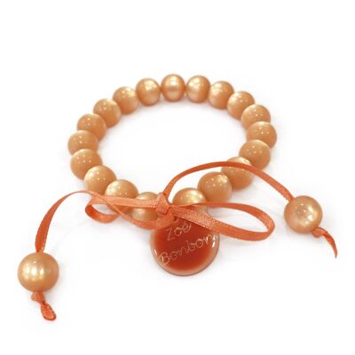 Bracelet perles S - ABRICOT