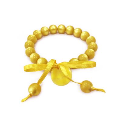Bracelet perles S - JAUNE