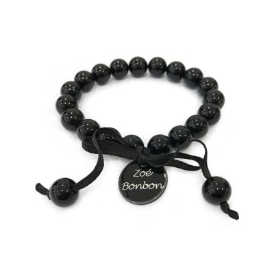 Pearl bracelet S - BLACK