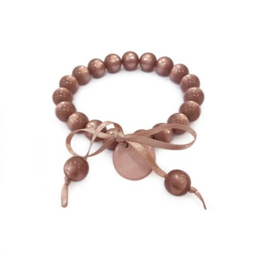 Bracelet perles S - ROSE ANCIEN