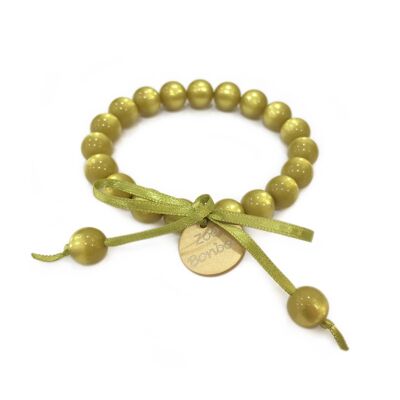 Perlenarmband S - OLIVE