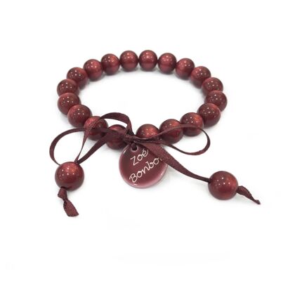 Pulsera de perlas S - FRAMBUESA