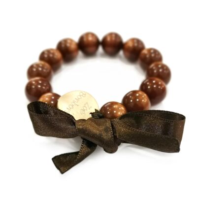 Pulsera perlas M - CHOCOLATE