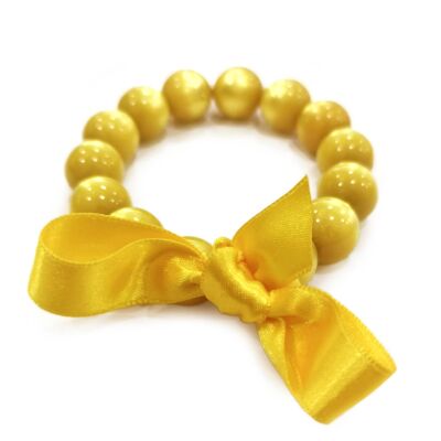 Bracelet perles M - JAUNE