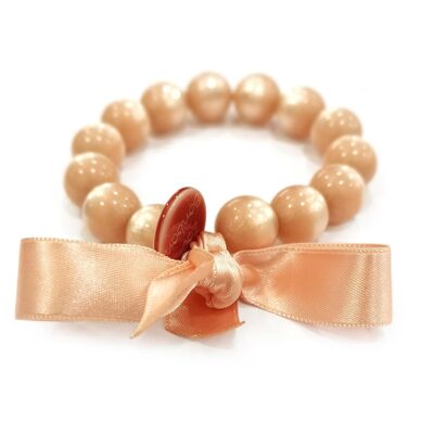 Bracelet perles M - ABRICOT