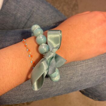 Bracelet perles M - AQUA CLAIR 2