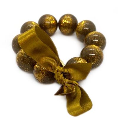 Bracelet perles L - GOLD PAILLETÉ