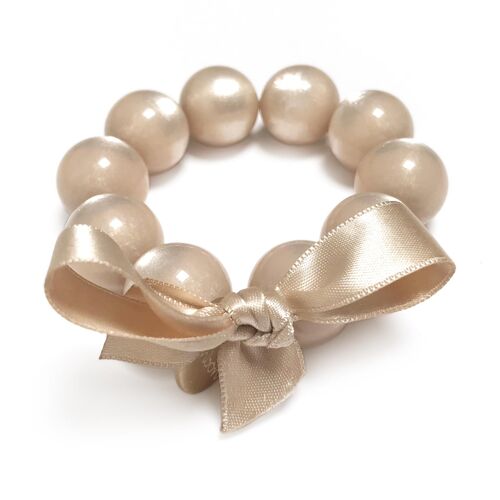 Bracelet perles L - CHAMPAGNE
