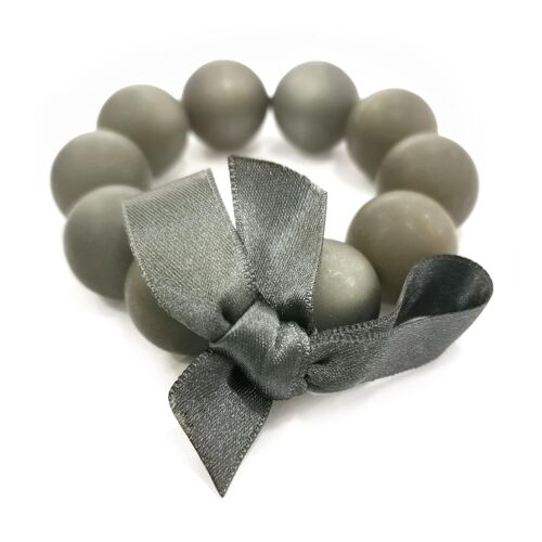 Bracelet perles L - ANTHRACITE OPAQUE