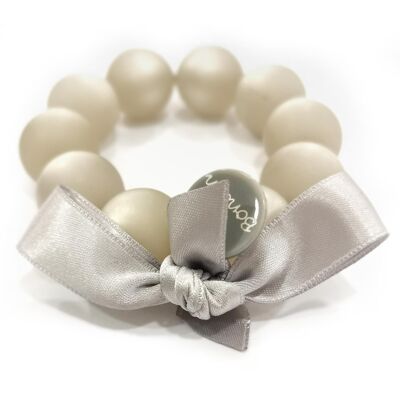 Bracelet perles L - GRIS CLAIR OPAQUE